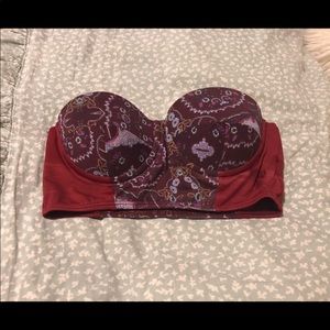 ZINKE paisley bustier bandeau bikini top S